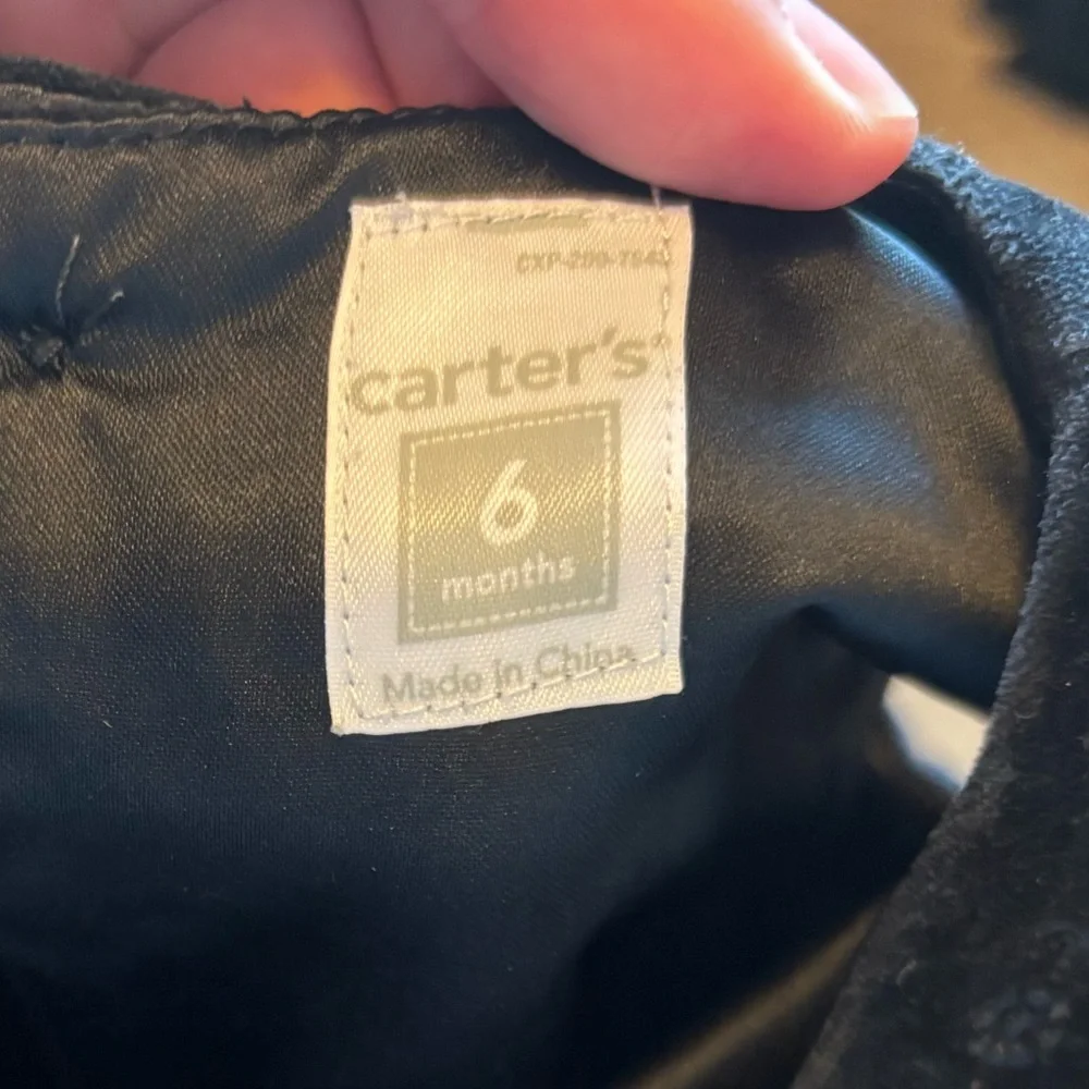 Carters Black Formal Velvet & Tulle Dress